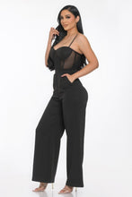 Load image into Gallery viewer, Mesh Insert Cup Wide Leg Jumpsuit