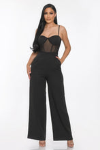 Load image into Gallery viewer, Mesh Insert Cup Wide Leg Jumpsuit