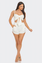 Load image into Gallery viewer, Front Oversized Bow Twisted Tie Top And Shorts Set