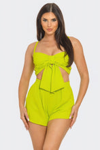 Charger l&#39;image dans la galerie, Front Oversized Bow Twisted Tie Top And Shorts Set