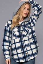 Charger l&#39;image dans la galerie, Plaid Print Hoodie Fleece Jacket