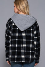 Charger l&#39;image dans la galerie, Plaid Print Hoodie Fleece Jacket