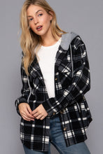 Charger l&#39;image dans la galerie, Plaid Print Hoodie Fleece Jacket