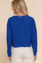 Load image into Gallery viewer, Long sleeve v-neck sweater cardigan