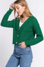 Charger l&#39;image dans la galerie, Long slv v-neck sweater cardigan