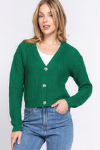 Charger l&#39;image dans la galerie, Long slv v-neck sweater cardigan