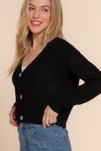 Cargar imagen en el visor de la galería, Long slv v-neck sweater cardigan