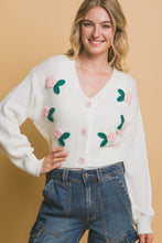 Charger l&#39;image dans la galerie, Mid cropped flower cardigan