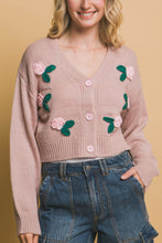 Charger l&#39;image dans la galerie, Mid cropped flower cardigan