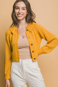 Short collard sweater (Yellow)