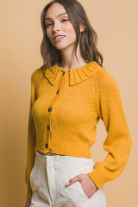 Short collard sweater (Yellow)