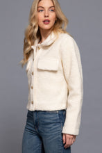 Cargar imagen en el visor de la galería, Long Slv Teddy Fleece Short Jacket