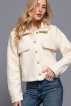 Cargar imagen en el visor de la galería, Long Slv Teddy Fleece Short Jacket