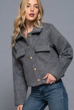 Cargar imagen en el visor de la galería, Long Slv Teddy Fleece Short Jacket