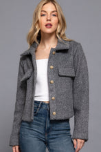 Cargar imagen en el visor de la galería, Long Slv Teddy Fleece Short Jacket