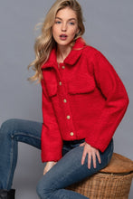 Load image into Gallery viewer, Long Slv Teddy Fleece Short Jacket