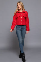 Load image into Gallery viewer, Long Slv Teddy Fleece Short Jacket