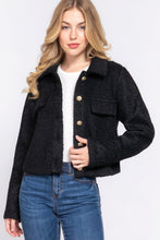 Cargar imagen en el visor de la galería, Long Slv Teddy Fleece Short Jacket