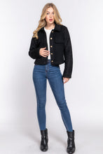 Cargar imagen en el visor de la galería, Long Slv Teddy Fleece Short Jacket