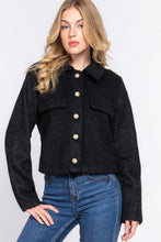 Cargar imagen en el visor de la galería, Long Slv Teddy Fleece Short Jacket