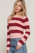 Charger l&#39;image dans la galerie, Long Slv Crew Neck Stripe Sweater