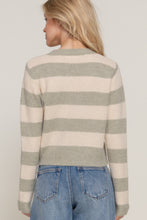 Cargar imagen en el visor de la galería, Long Slv Crew Neck Stripe Sweater