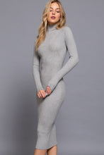 Charger l&#39;image dans la galerie, Long Sleeve High Neck Sweater Long Dress