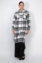 Charger l&#39;image dans la galerie, Plaid Buttoned Shacket Coat