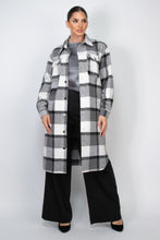 Charger l&#39;image dans la galerie, Plaid Buttoned Shacket Coat