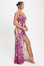 Charger l&#39;image dans la galerie, Spaghetti Strap Art Deco Sequins Maxi Dress