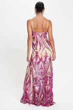 Charger l&#39;image dans la galerie, Spaghetti Strap Art Deco Sequins Maxi Dress