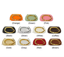 Load image into Gallery viewer, Women PU Leather Metal Handle Handbag &amp; Removable Strap Crossbody Shoulder Bag Hand-held Shoulder Clutch Bag