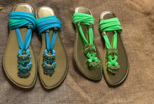 Cargar imagen en el visor de la galería, Ring Rhinestones Sandals Summer Sandals, beach Sandals, Wedding Sandals, Boho Sandals, Gladiator Sandals