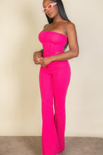 Cargar imagen en el visor de la galería, Strapless Corset Top &amp; Flare Pants Set