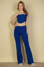 Cargar imagen en el visor de la galería, Strapless Corset Top &amp; Flare Pants Set