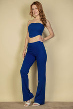 Cargar imagen en el visor de la galería, Strapless Corset Top &amp; Flare Pants Set