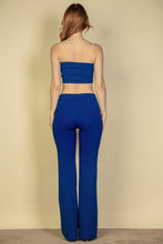 Cargar imagen en el visor de la galería, Strapless Corset Top &amp; Flare Pants Set