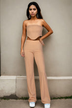 Cargar imagen en el visor de la galería, Strapless Corset Top &amp; Flare Pants Set