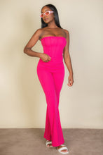 Cargar imagen en el visor de la galería, Strapless Corset Top &amp; Flare Pants Set