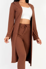 Cargar imagen en el visor de la galería, Ribbed Long Cardigan &amp; Leggings Set