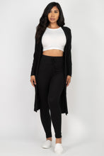 Cargar imagen en el visor de la galería, Ribbed Long Cardigan &amp; Leggings Set