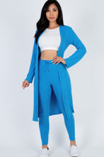 Cargar imagen en el visor de la galería, Ribbed Long Cardigan &amp; Leggings Set