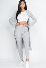 Cargar imagen en el visor de la galería, Ribbed Long Cardigan &amp; Leggings Set