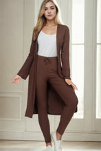 Cargar imagen en el visor de la galería, Ribbed Long Cardigan &amp; Leggings Set