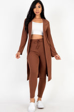 Cargar imagen en el visor de la galería, Ribbed Long Cardigan &amp; Leggings Set