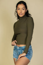 Load image into Gallery viewer, Ribbed Turtleneck Long Sleeve Top