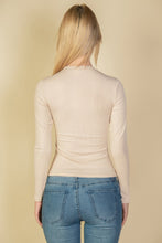 Load image into Gallery viewer, Ribbed Round Neck Long Sleeve Top