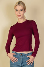 Load image into Gallery viewer, Ribbed Round Neck Long Sleeve Top