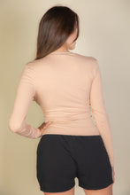 Load image into Gallery viewer, Ribbed Round Neck Long Sleeve Top