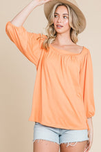 Cargar imagen en el visor de la galería, Culture Code Square Neck Puff Sleeve Top